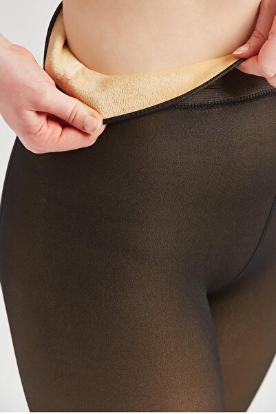 Fanilam Women's Plush Winter Thermal Pantyhose Socks with Thin Skin Look, Winter Thermal Socks