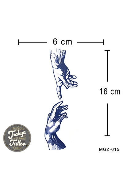 Trakya Tattoo 1 Ay Kalıcı Dövme Adem'in Eli Büyük Boy Geçici Dövme