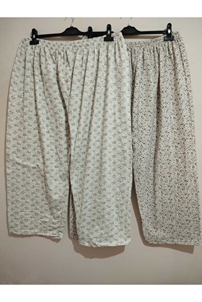 anne moda ankara Winter, Inside Is Quilted, Standard Size, Very Large, 100% Cotton, Pack of 2, Long, Pajama Bottoms