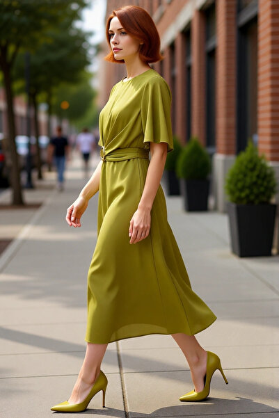 PayBuy Rochie de damă Bordeaux A line croială Lungime midi, simplă, din satin...