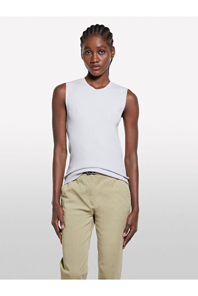 Sisley Γυναικεία βισκόζη αμάνικη μπλούζα εφαρμοστό πλεκτή 325P17Q3M105S-SIS10Y