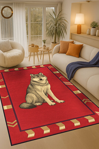 Rugs Modern Halı MOSSO Διακοσμητικό χαλί vintage με υφαντό σχέδιο με θέμα τον...
