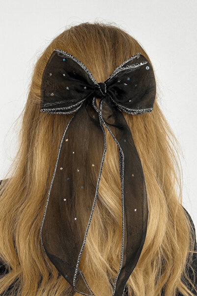 TAKIŞTIR Cataramă automată cu panglică cu detalii stea de culoare neagră