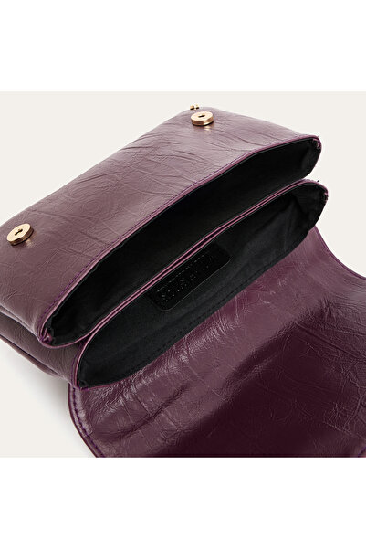 Mudo Chain Strap Crinkled Leather Look Shoulder Bag