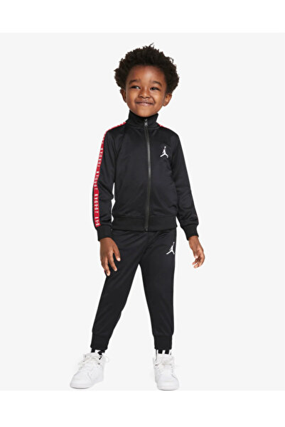 Nike JORDAN SİYAH KIRMIZI ŞERİTLİ POLYESTER 3-7 YAŞ ÇOCUK EŞOFMAN TAKIM