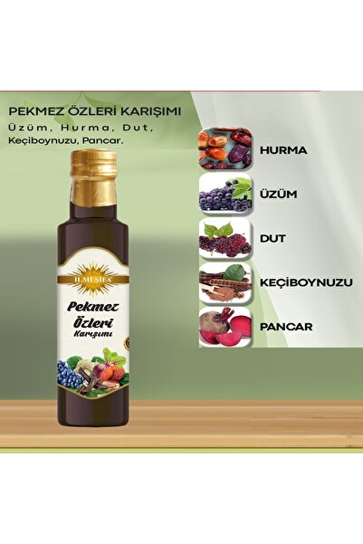 İLMİ ŞİFA Pekmez Özleri Karışımı (Üzüm, Hurma, Dut, Keçiboynuzu, Pancar) 340 Gr