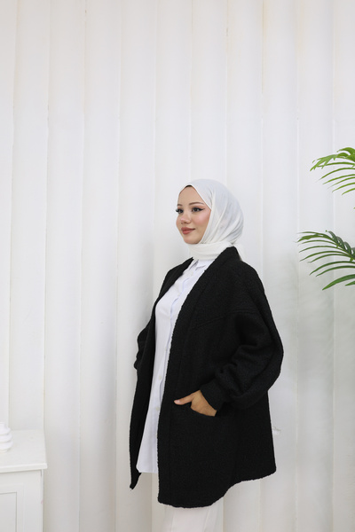 MİSS M.A.T FASHİON Booklet Fabric Standard Size Casual Pocket Cardigan