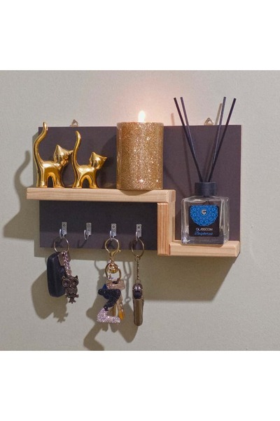 Tekir Store evinizi güzelleştirin Kapı Önü Anahtarlık Askısı Ahşap Dekoratif ...