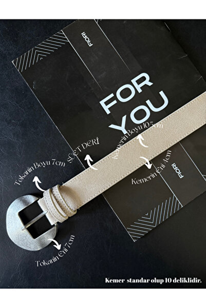 Fiori Suede Oval Buckle Women's Trouser Belt, Coat Belt, Dress Belt, Shirt Belt