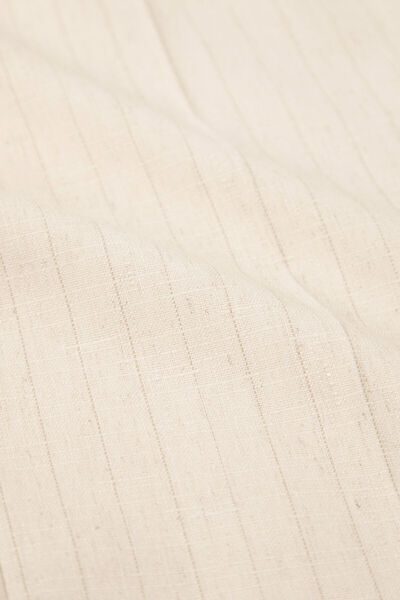 W Collection Ekru Striped Linen Mixed Pants