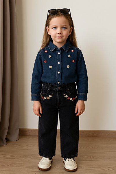 RG Brand Cămașă din denim cu broderie pentru tineri