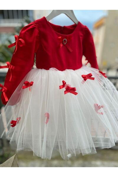 Sare Çocuk Giyim October 29 Red Bow Dress