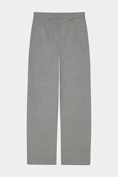 W Collection Gray Pleated Wool Pants