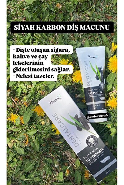 Homm Bitkisel siyah karbon diş macunu 75ml
