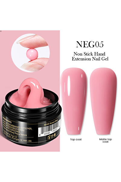 Born Pretty Non Stick Hand Extension Gel/Nude Pembe Hamur Jel (NEG05)-15ml