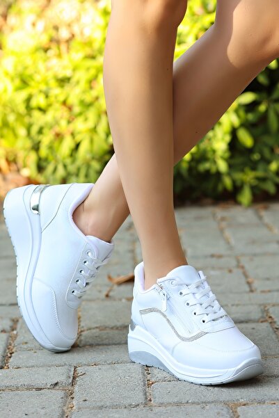 GİNZA SHOES Mdln 1511 Zipper Detailed Stoned Sports Shoes