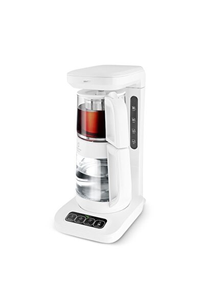 Karaca Tea Lover Robotea Pro Connect 4 in 1 Talking Glass Tea Maker Matte White