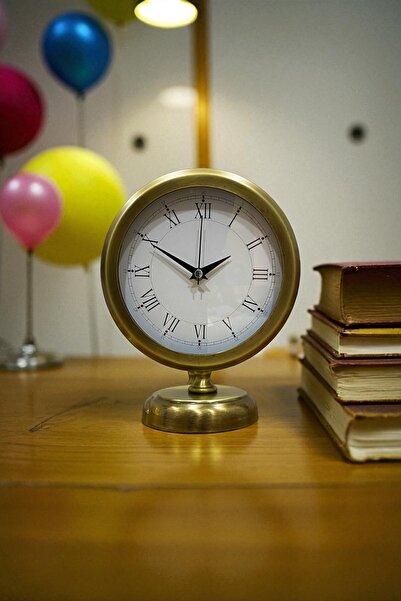 ZENTİME Retro Metal 25x20 Eskitme Metal Masa Saati