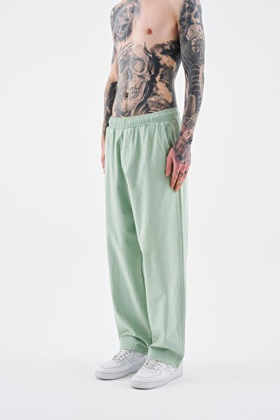 Machinist Ανδρικό παντελόνι Effected Washable Basic Lime Green