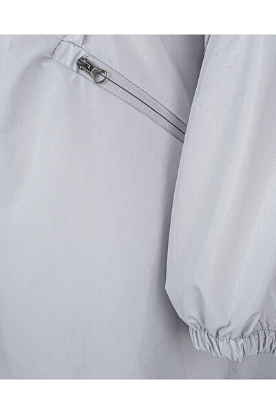 Monolou Hooded Zippered Long Windbreaker