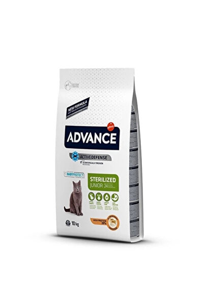 Advance Junior Sterilised Tavuklu Kısırlaştırılmış Genç Kedi Maması 10 Kg