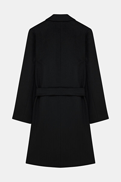 W Collection Black Wool Cashmere Coat