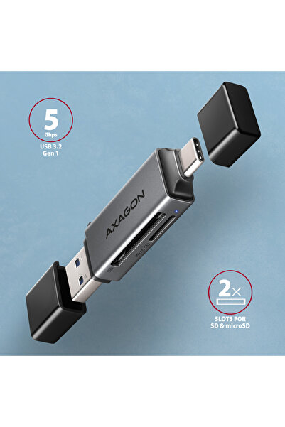 Other AXAGON Mobile USB 3.2 Gen 1 MINI card reader with USB-C and USB-A connectors | CRE-DAC