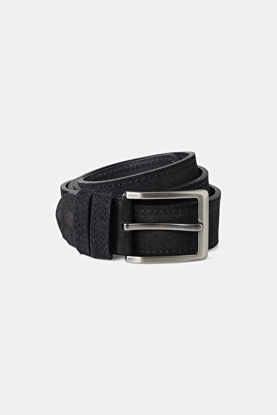 W Collection Black Leather Belt