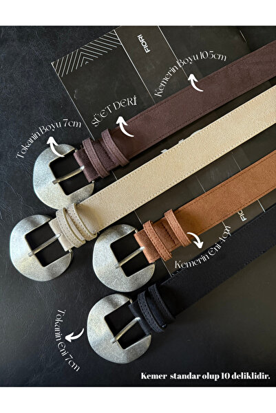 Fiori Curea pentru pantaloni pentru femei, cu cataramă ovală din piele de căprioară, curea pentru haine, curea pentru cămașă