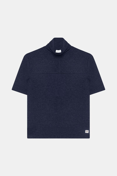 W Collection Dark Blue Fishman Neck T-Shirt