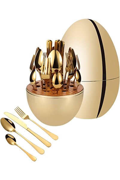 fulina Stainless Steel Cutlery Set, Lightweight 24 Piece Cutlery Set, Spoon, Fork Knife, Dinner Spoon, Cutl