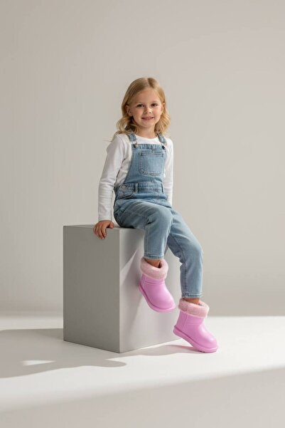 İST FİDAN KUNDURA Παιδικές αδιάβροχες μπότες βροχής & χειμώνα με επένδυση από γούνα