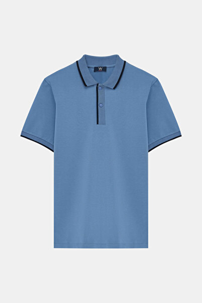 W Collection Blue Polo Collar T-Shirt