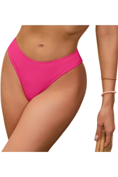 embody Women's classic high-waisted swim briefs, pink