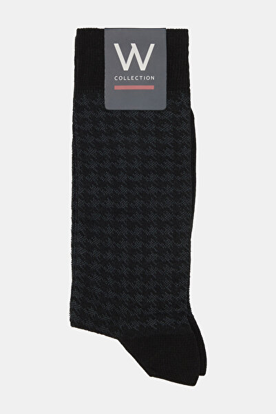 W Collection Houndstooth Patterned Socks