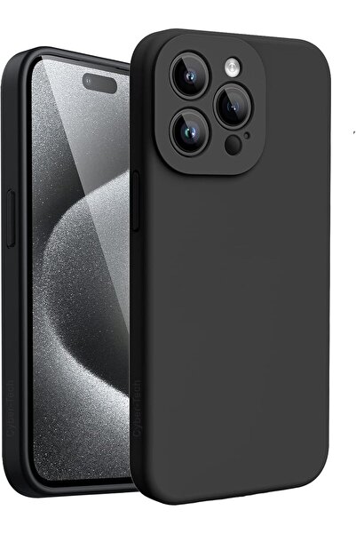 bestcase Силиконов калъф Husa Premium за Apple iPhone 15 Pro, черен