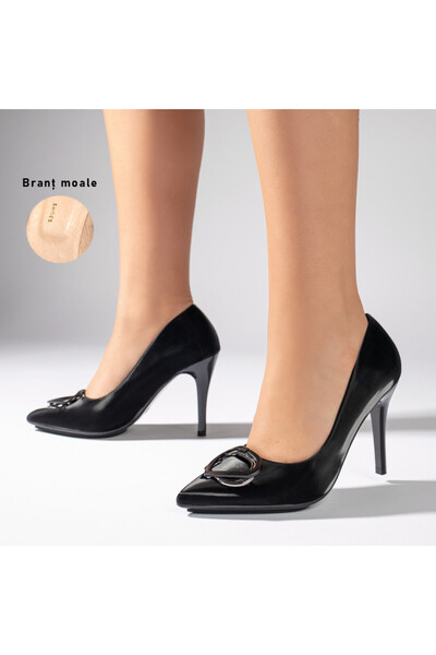 Modlet.ro Women's black stiletto heel shoes MOD10958