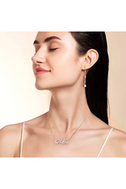 delis Μακριά σκουλαρίκια από ασήμι 925, JW1730, σχέδιο πεταλούδας, επιχρυσωμένα