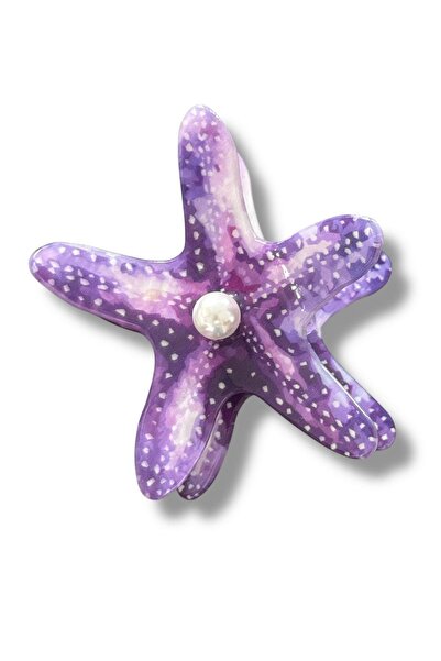 TAKIŞTIR Purple Color Starfish Figured Bone Clasp Buckle
