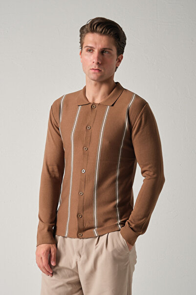 Mandala Tekstil Erkek Triko Çok Renkli Gömlek