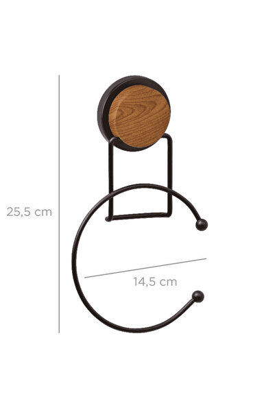 Okyanus Home Suport prosop baie, fabricat din ABS si otel, tip inel, montaj pe perete, 14.5 x 4.5 x 25.5 cm, f...