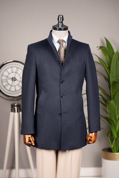 Terzi Ayhan Classics Суддя Яка Вовняна суміш Slim Fit Чоловічий пальто