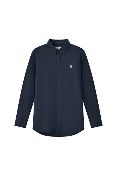 Giordano قميص أكسفورد للرجال بطبعة أسد