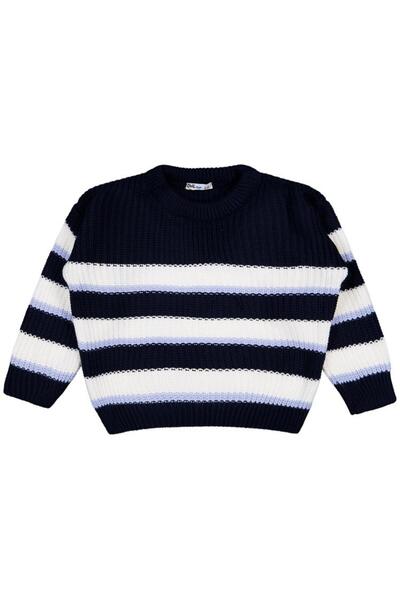 Civil Boys Striped Shirt 2-5 Years Old Sweater - Navy Blue 4-5 Years Old