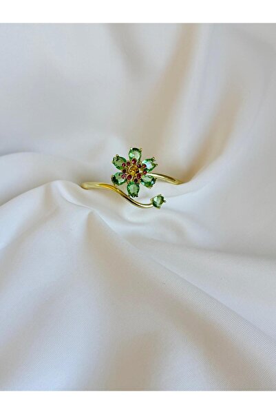 ESDE Şık Tasarım Taşlı Çiçek Kelepçe Bileklik