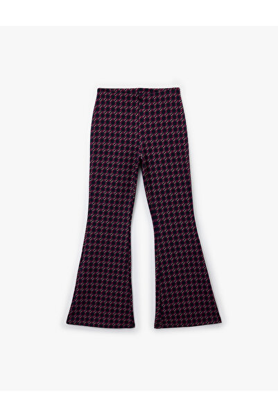 Koton Slim Fit Patterned Flared Pants