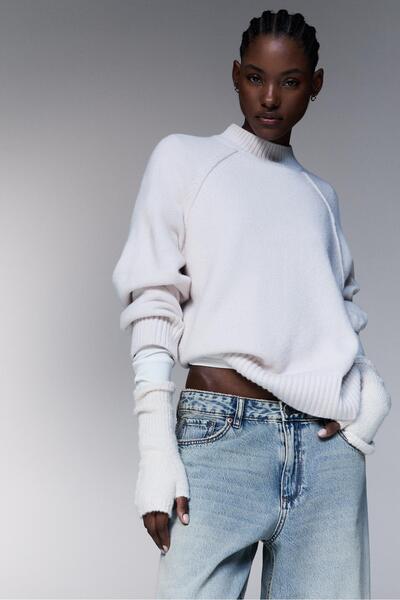 Stradivarius Basic triko kazak