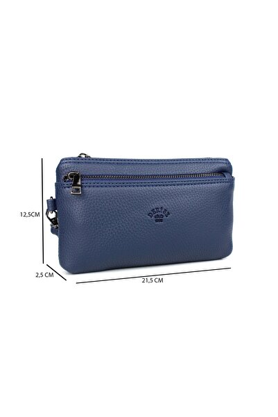 deri,se club Men's Navy Blue Thin Portfolio Handbag with Belt