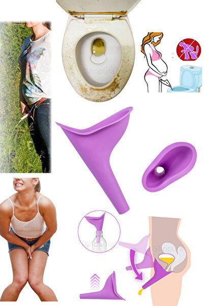 Shopura Ayakta İşeme Aparatı Kirli Tuvalet Kamp Acil Trafikte Hijyenik Çiş Hunisi