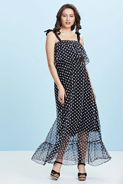 Genel Markalar Puantiyeli Desenli Hamile Elbise